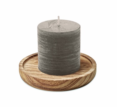 Logotrade business gifts photo of: Candle on round wooden base