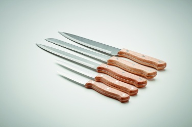 Logo trade business gift photo of: 5 piece knife set in base