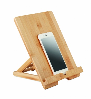 Logo trade promotional giveaway photo of: Bamboo tablet stand TUANUI