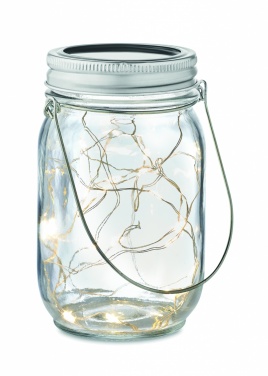 Logo trade promotional giveaways picture of: Solar mason jar outdoor lamp