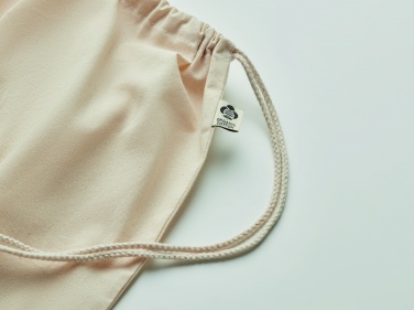 Logotrade promotional product picture of: Organic cotton drawstring bag