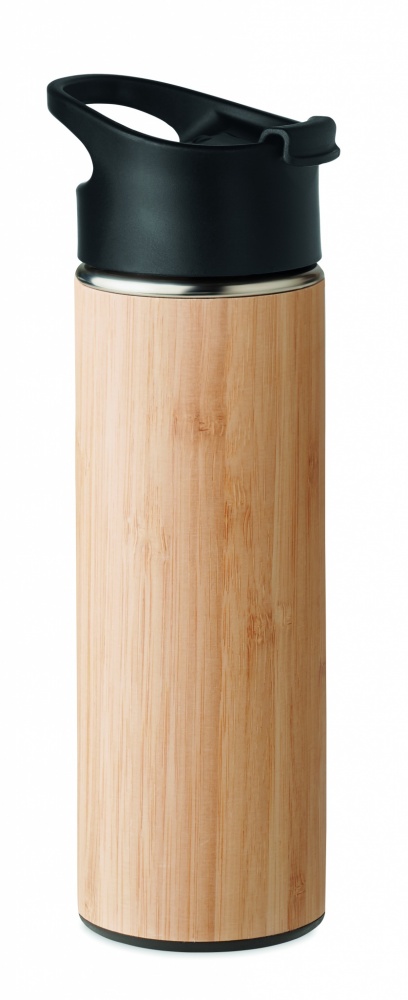 Logotrade corporate gift picture of: Double wall bamboo flask 450ml
