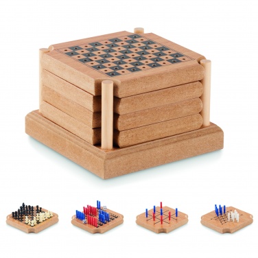 Logo trade promotional merchandise picture of: 4-piece coaster game set