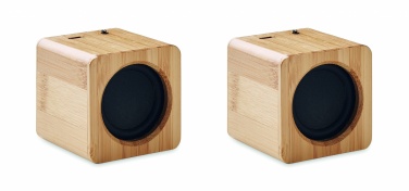 Logotrade promotional products photo of: Set of Bamboo wireless speaker