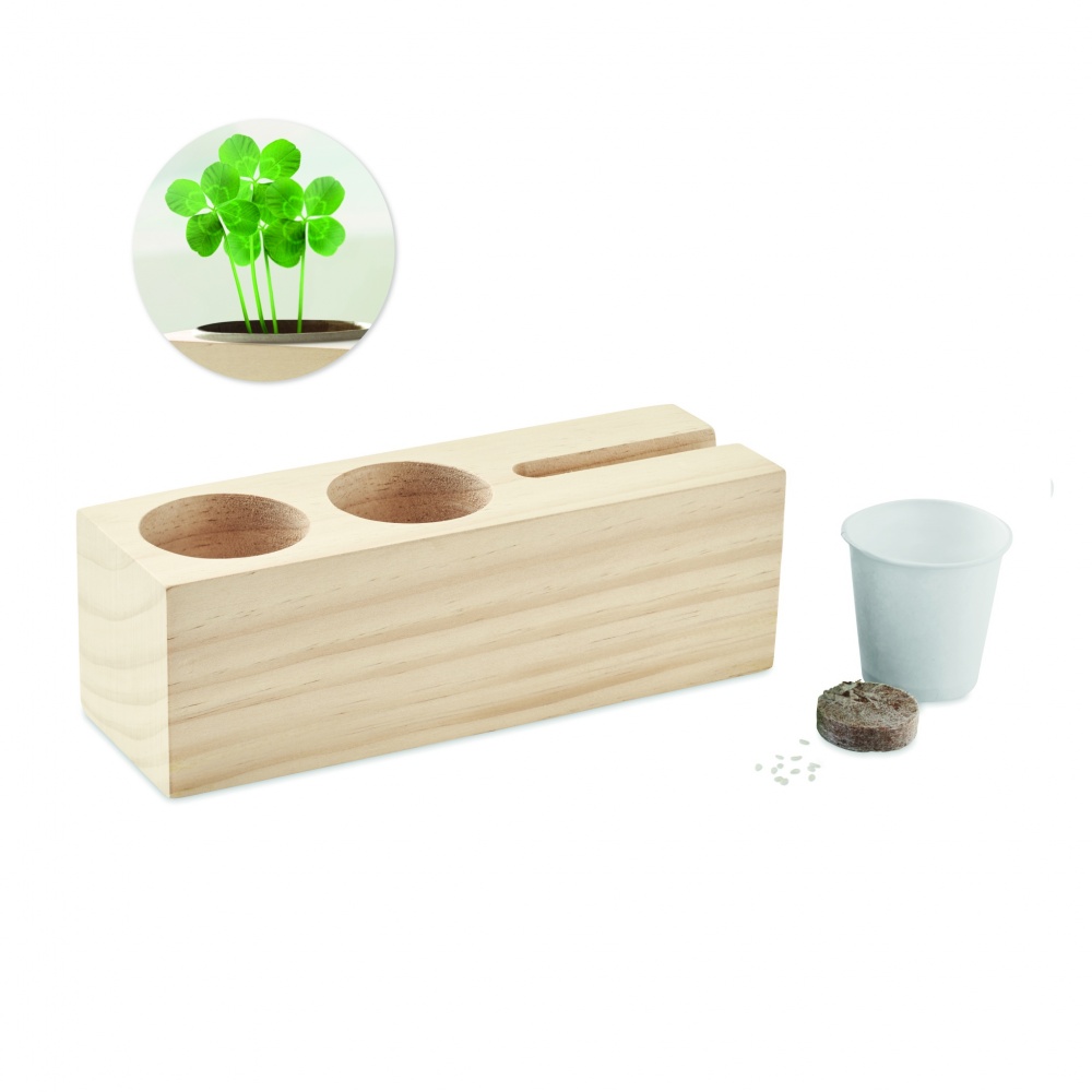 Logo trade advertising products image of: Desk stand with seeds kit