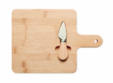 Logo trade promotional item photo of: Cheese board set in bamboo Bremen