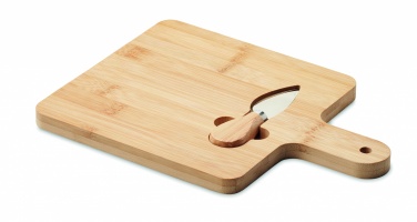 Logo trade promotional gifts picture of: Cheese board set in bamboo Bremen