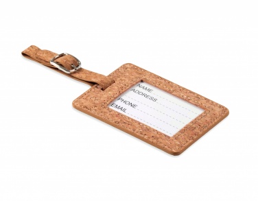 Logo trade promotional giveaways image of: Cork luggage tag