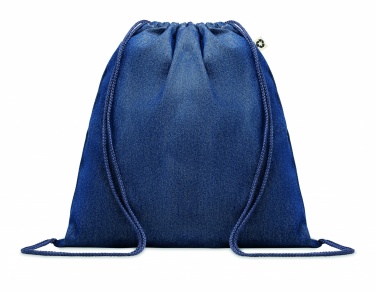 Logo trade advertising product photo of: Recycled denim drawstring bag