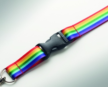 Logo trade promotional giveaways picture of: Rainbow RPET lanyard