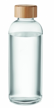 Logotrade promotional gift image of: Glass bottle 650ml bamboo lid