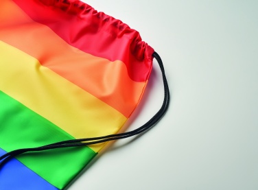 Logotrade promotional gifts photo of: Rainbow RPET drawstring bag