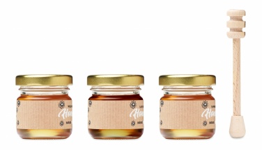 Logo trade promotional merchandise image of: Set of 3 wildflower honey