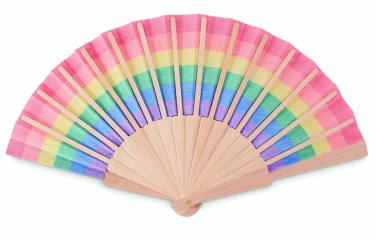 Logotrade promotional merchandise picture of: Rainbow wooden hand fan