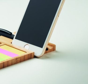 Logo trade promotional product photo of: Bamboo desk phone stand