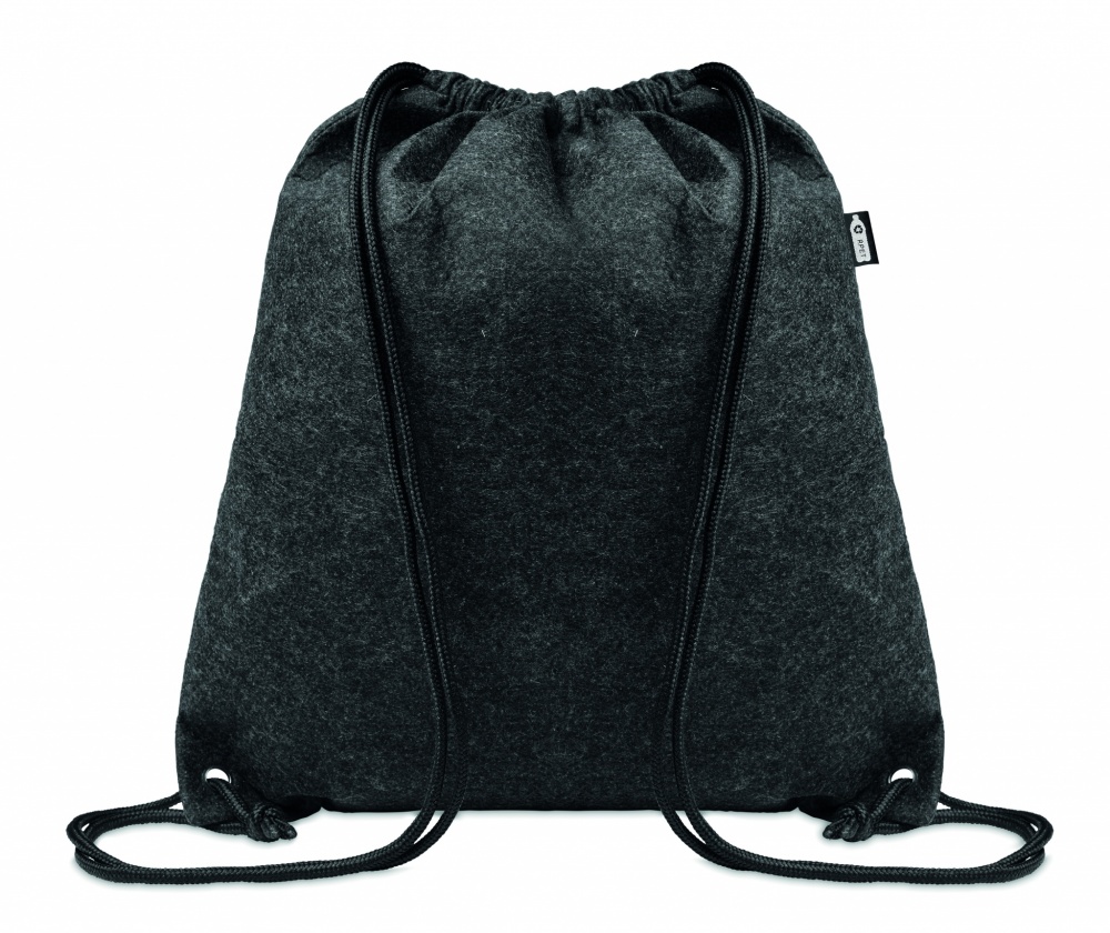 Logo trade promotional merchandise image of: RPET felt drawstring bag