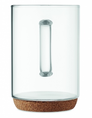 Logotrade advertising product image of: Glass mug 400ml with cork base