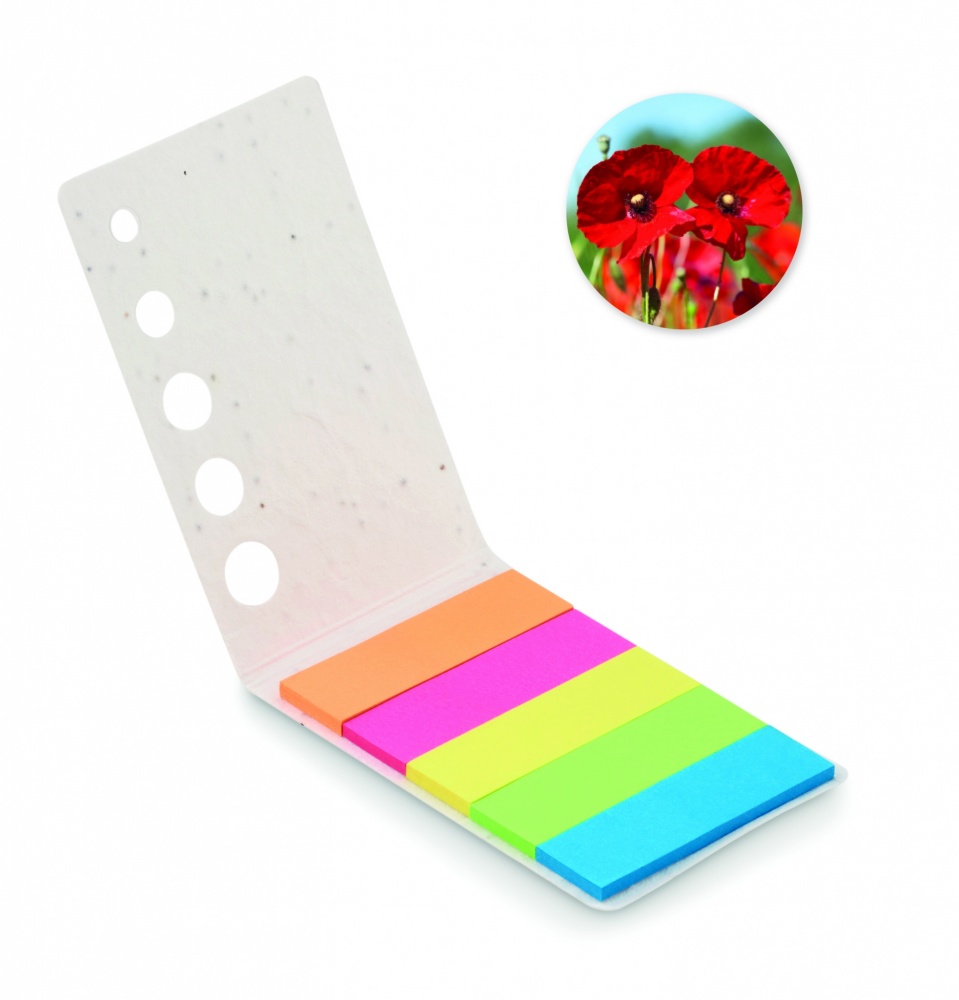 Logo trade promotional gift photo of: Seed paper page markers pad