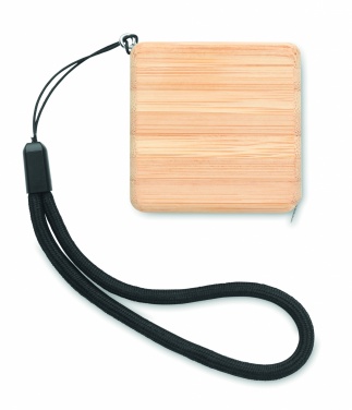 Logotrade promotional merchandise photo of: Measuring tape in bamboo 1m