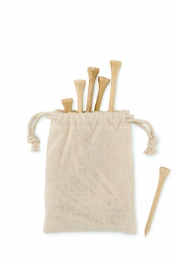Logo trade business gifts image of: 20 bamboo golf tees set