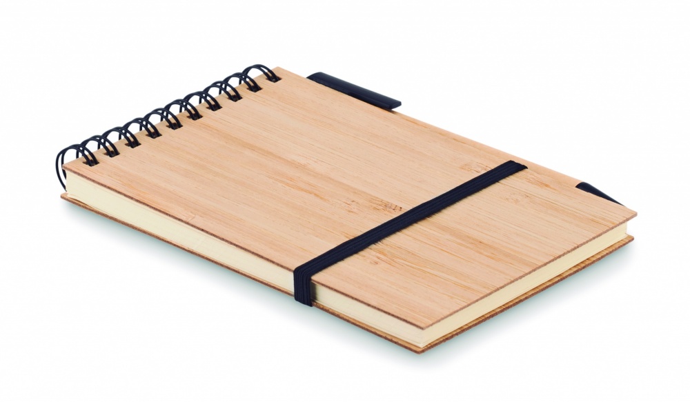 Logotrade promotional item image of: A6 bamboo notepad with pen SONORABAM