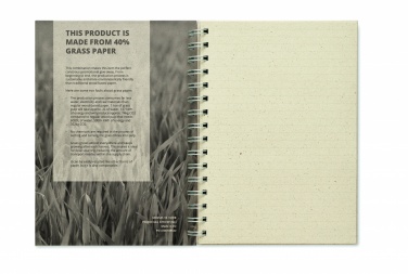Logotrade promotional merchandise photo of: A5 grass notebook 80 lined