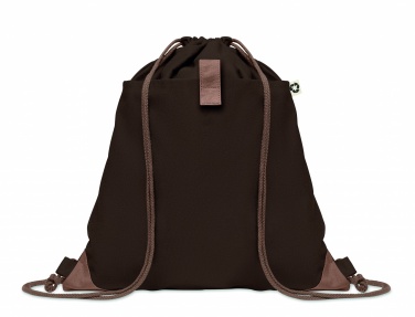 Logo trade business gifts image of: Recycled cotton drawstring bag