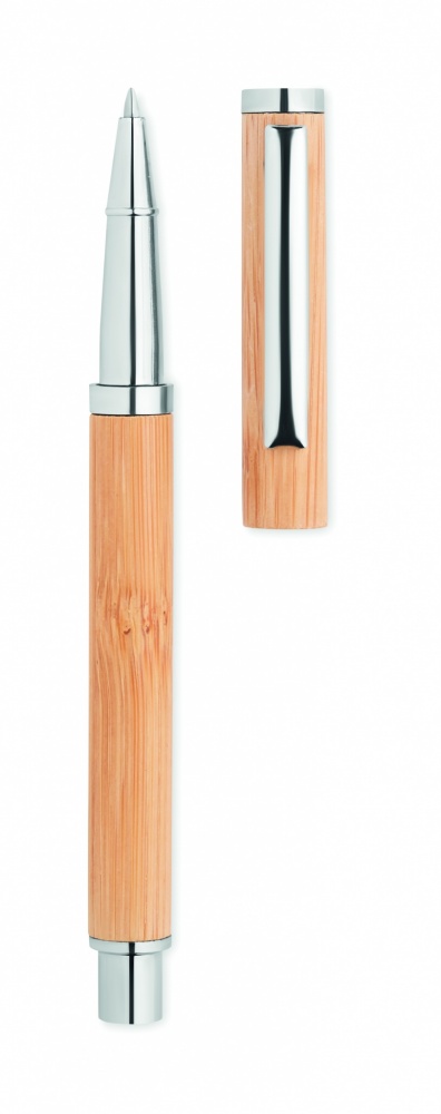 Logo trade promotional giveaways picture of: Bamboo gel pen