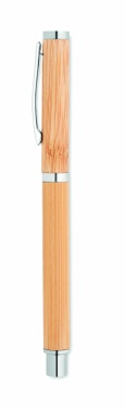 Logo trade promotional item photo of: Bamboo gel pen