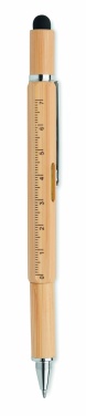 Logo trade promotional merchandise photo of: Spirit level pen in bamboo