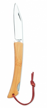 Logo trade promotional products image of: Foldable knife in bamboo