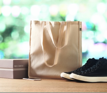 Logo trade promotional merchandise photo of: Organic cotton shopping bag