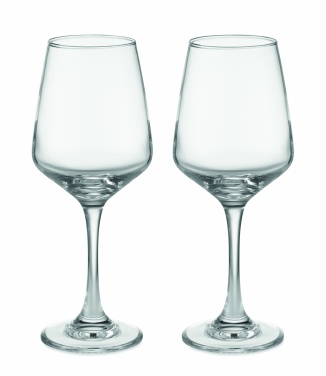 Logo trade promotional products image of: Set of 2 wine glasses