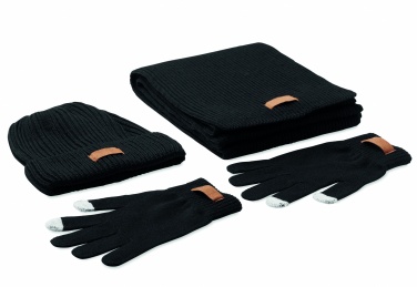 Logo trade advertising products picture of: Set of 3 RPET winter pieces