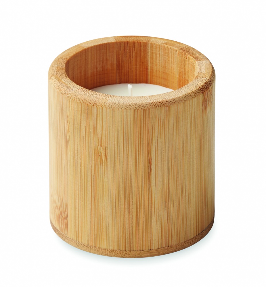 Logo trade corporate gifts image of: Plant based wax candle 160 gr