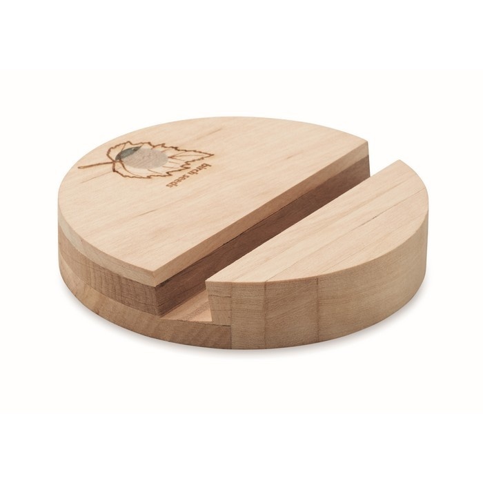Logo trade advertising products picture of: Birch Wood phone stand