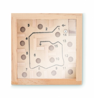 Logotrade promotional merchandise picture of: Pine wooden labyrinth game