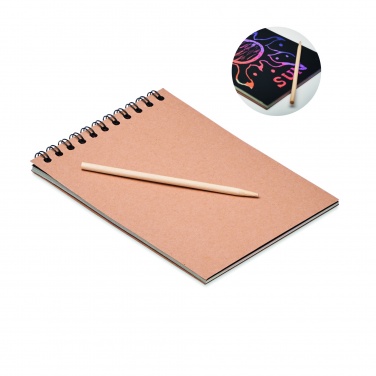 Logo trade business gift photo of: Scratching paper notebook