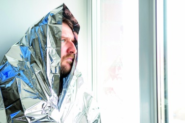 Logotrade promotional giveaway image of: Emergency blanket in a pouch