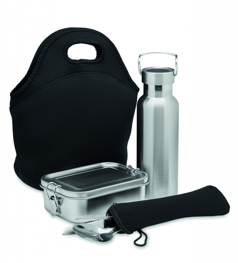 Logo trade corporate gifts picture of: Lunch set in stainless steel
