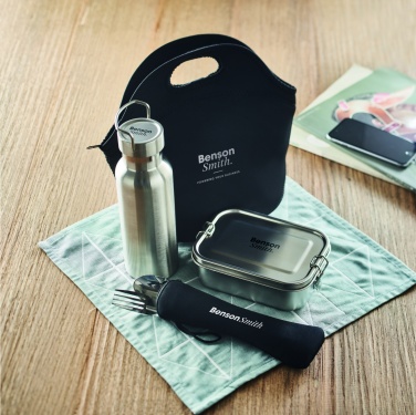 Logo trade promotional giveaways picture of: Lunch set in stainless steel