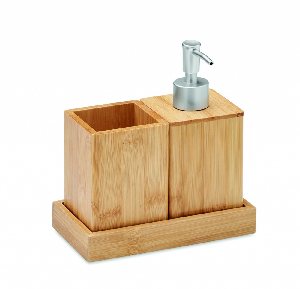 Logotrade promotional gift picture of: 3 piece bath set in bamboo
