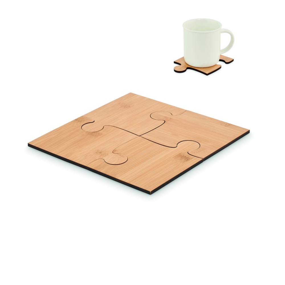 Logo trade promotional merchandise image of: Set of 4 puzzle coasters
