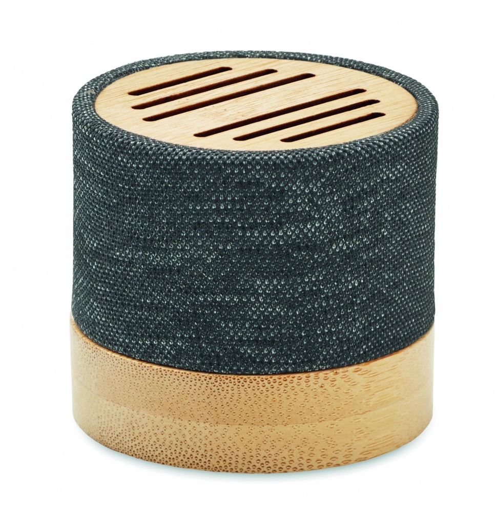 Logo trade promotional item photo of: Bamboo RPET wireless speaker