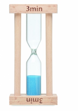 Logo trade promotional giveaways image of: Wooden sand timer 3 minutes