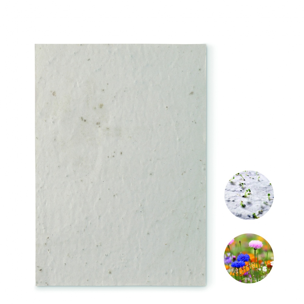 Logo trade promotional gifts picture of: A5 wildflower seed paper sheet