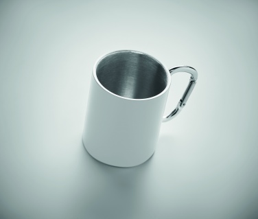 Logo trade promotional gift photo of: Metal mug and carabiner handle