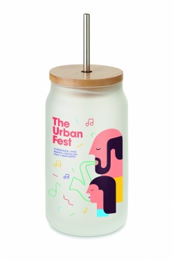 Logo trade promotional products image of: Sublimation mason jar 400 ml