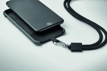 Logo trade advertising product photo of: RPET Phone holder lanyard
