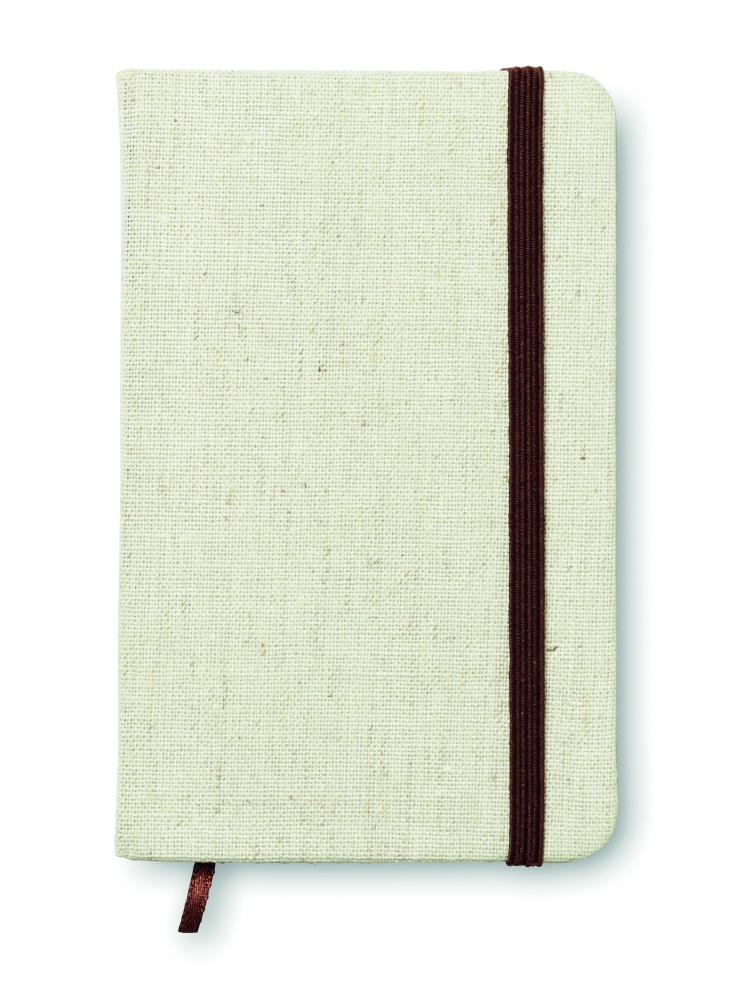 Logo trade promotional products picture of: A6 canvas notebook lined
